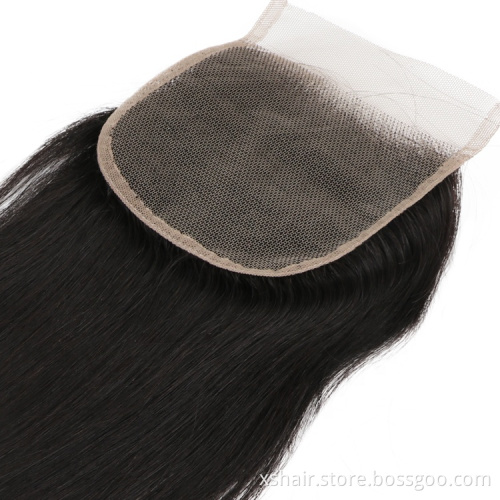 Wholesale 4x4 lace closure straight lace closure human hair lace front straight  virgin hair closure